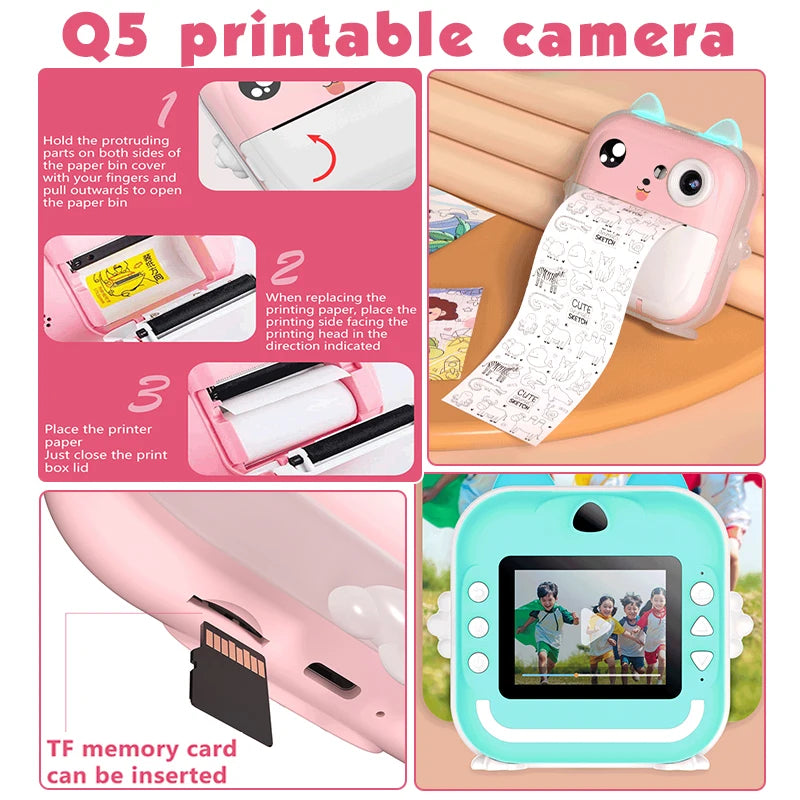 Instant Print Camera for Kids