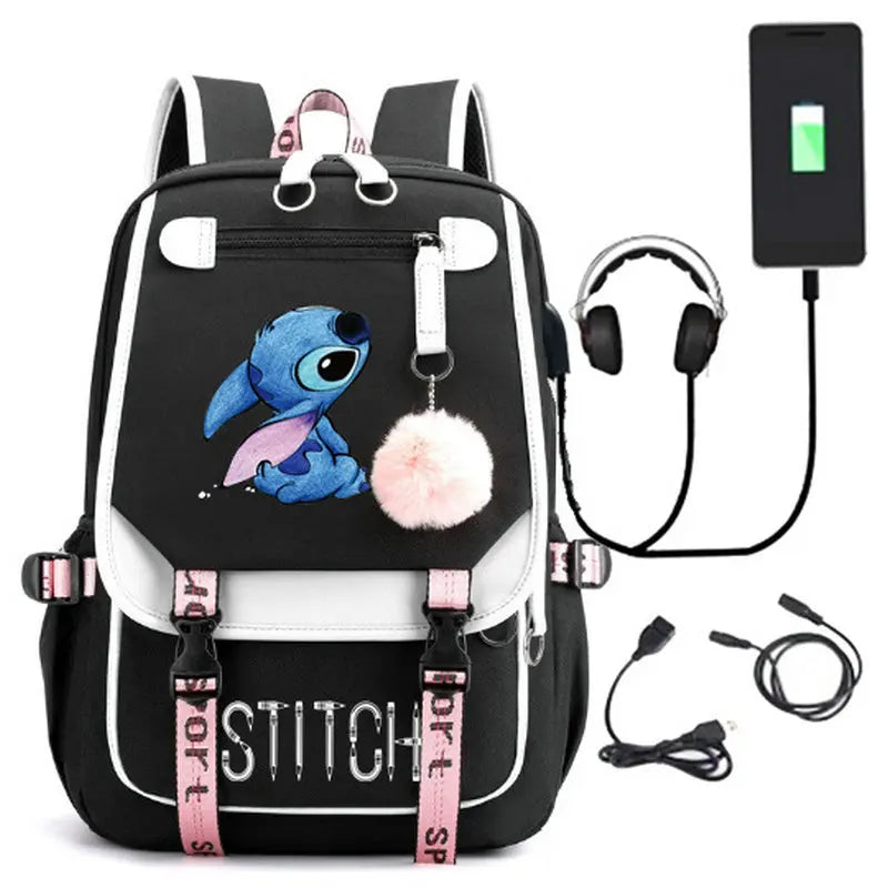 Disney Stitch Mochila Feminina Backpack